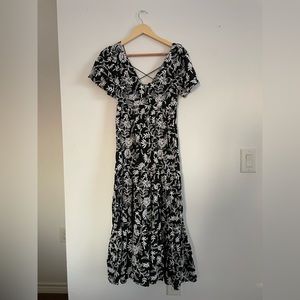 Zara Embroidered Midi Dress